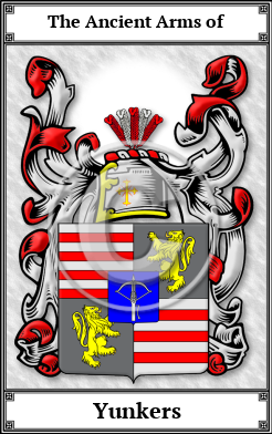Yunkers Family Crest Download (JPG)  Book Plated - 150 DPI