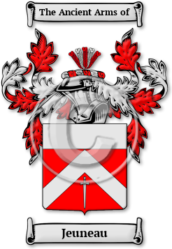 Jeuneau Family Crest Download (jpg) Legacy Series - 150 DPI