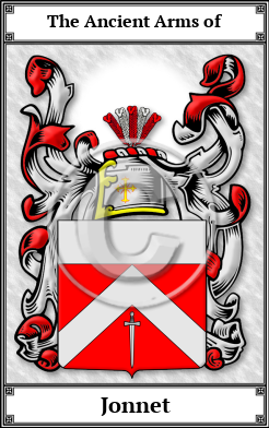 Jonnet Family Crest Download (JPG)  Book Plated - 150 DPI