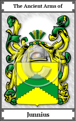 Junnius Family Crest Download (JPG)  Book Plated - 150 DPI