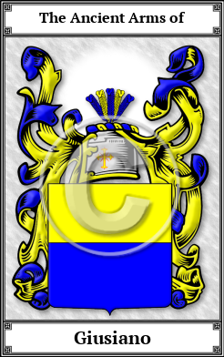 Giusiano Family Crest Download (JPG) Book Plated - 600 DPI
