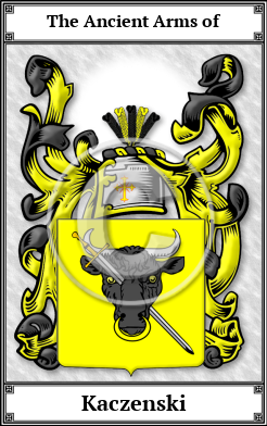 Kaczenski Family Crest Download (JPG)  Book Plated - 150 DPI