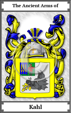 Kahl Family Crest Download (JPG)  Book Plated - 150 DPI