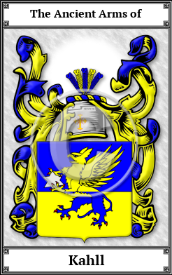 Kahll Family Crest Download (JPG)  Book Plated - 150 DPI