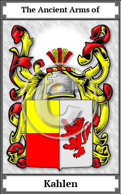 Kahlen Family Crest Download (JPG)  Book Plated - 150 DPI