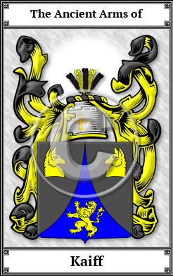 Kaiff Family Crest Download (JPG)  Book Plated - 150 DPI