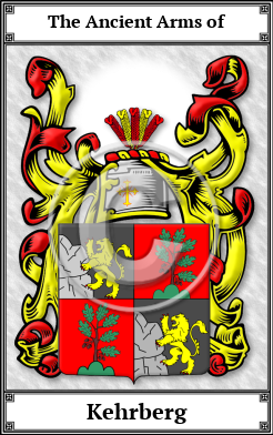 Kehrberg Family Crest Download (JPG)  Book Plated - 150 DPI