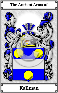 Kallman Family Crest Download (JPG)  Book Plated - 150 DPI