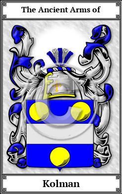 Kolman Family Crest Download (JPG) Book Plated - 600 DPI