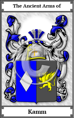 Kamm Family Crest Download (JPG) Book Plated - 600 DPI