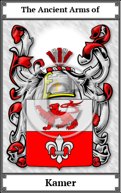 Kamer Family Crest Download (JPG)  Book Plated - 150 DPI