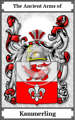 Kammerling Family Crest Download (JPG) Book Plated - 600 DPI