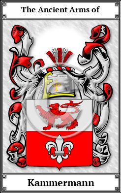 Kammermann Family Crest Download (JPG) Book Plated - 600 DPI