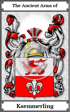 Kaemmerling Family Crest Download (JPG)  Book Plated - 150 DPI