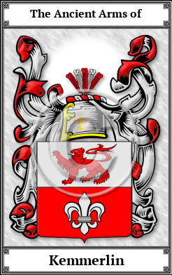 Kemmerlin Family Crest Download (JPG)  Book Plated - 150 DPI
