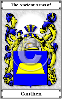 Canthen Family Crest Download (JPG)  Book Plated - 150 DPI