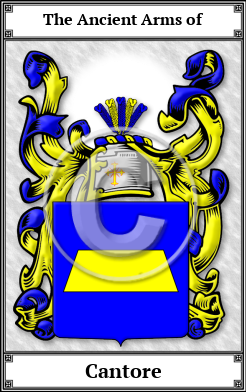 Cantore Family Crest Download (JPG)  Book Plated - 150 DPI