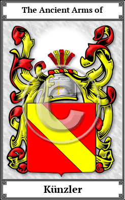 Künzler Family Crest Download (JPG)  Book Plated - 150 DPI