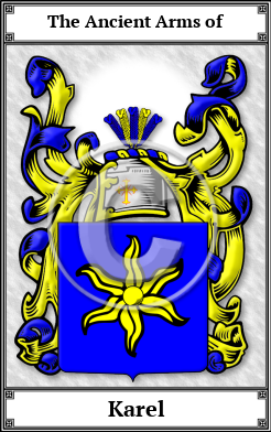 Karel Family Crest Download (JPG)  Book Plated - 150 DPI