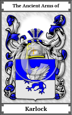 Karlock Family Crest Download (JPG)  Book Plated - 150 DPI