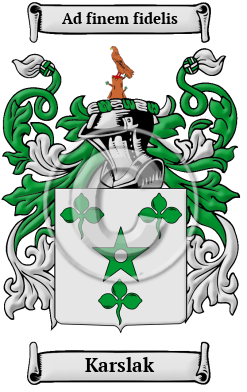 Karslak Family Crest/Coat of Arms