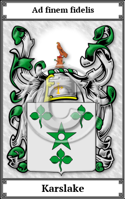 Karslake Family Crest Download (JPG)  Book Plated - 150 DPI