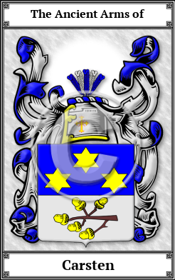 Carsten Family Crest Download (JPG)  Book Plated - 150 DPI