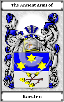 Karsten Family Crest Download (JPG)  Book Plated - 150 DPI