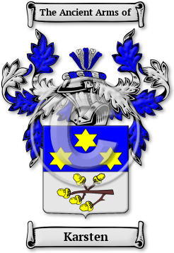 Karsten Family Crest Download (jpg) Legacy Series - 150 DPI
