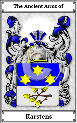 Karstens Family Crest Download (JPG)  Book Plated - 150 DPI