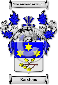 Karstens Family Crest Download (jpg) Legacy Series - 150 DPI