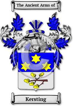 Kersting Family Crest Download (jpg) Legacy Series - 150 DPI