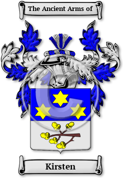 Kirsten Family Crest Download (jpg) Legacy Series - 150 DPI