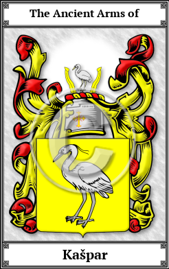 Kašpar Family Crest Download (JPG)  Book Plated - 150 DPI
