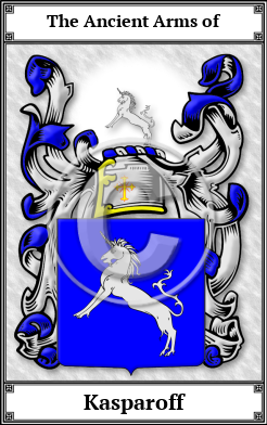 Kasparoff Family Crest Download (JPG)  Book Plated - 150 DPI