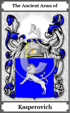 Kasperovich Family Crest Download (JPG)  Book Plated - 150 DPI