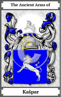 Kašpar Family Crest Download (JPG)  Book Plated - 150 DPI
