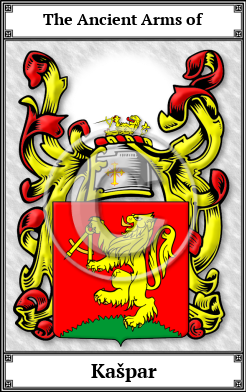 Kašpar Family Crest Download (JPG)  Book Plated - 150 DPI