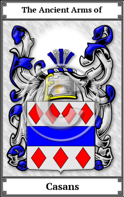 Casans Family Crest Download (JPG)  Book Plated - 150 DPI