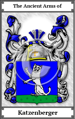 Katzenberger Family Crest Download (JPG) Book Plated - 600 DPI