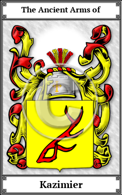 Kazimier Family Crest Download (JPG)  Book Plated - 150 DPI