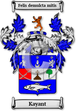 Kayant Family Crest Download (jpg) Legacy Series - 150 DPI