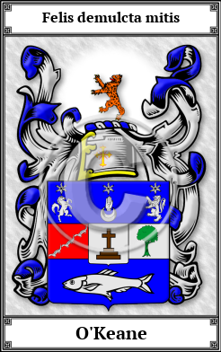 O'Keane Family Crest Download (JPG)  Book Plated - 150 DPI