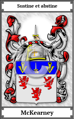 McKearney Family Crest Download (JPG)  Book Plated - 150 DPI