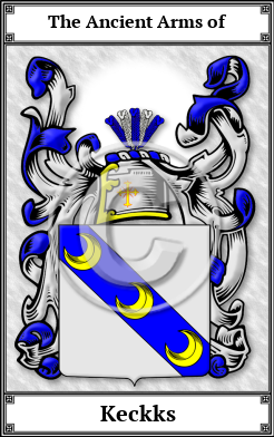 Keckks Family Crest Download (JPG) Book Plated - 600 DPI