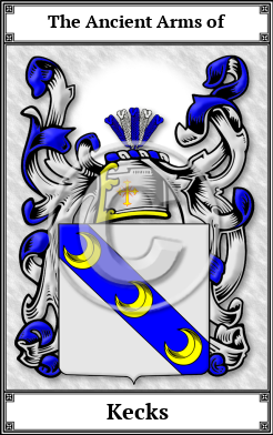 Kecks Family Crest Download (JPG)  Book Plated - 150 DPI