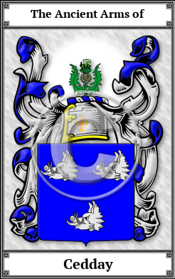 Cedday Family Crest Download (JPG)  Book Plated - 150 DPI