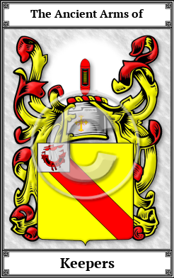 Keepers Family Crest Download (JPG)  Book Plated - 150 DPI