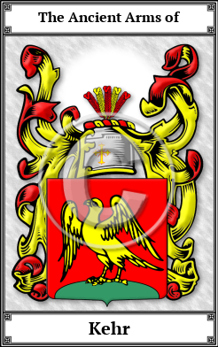Kehr Family Crest Download (JPG)  Book Plated - 150 DPI