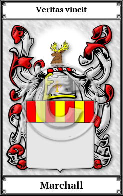 Marchall Family Crest Download (JPG) Book Plated - 600 DPI